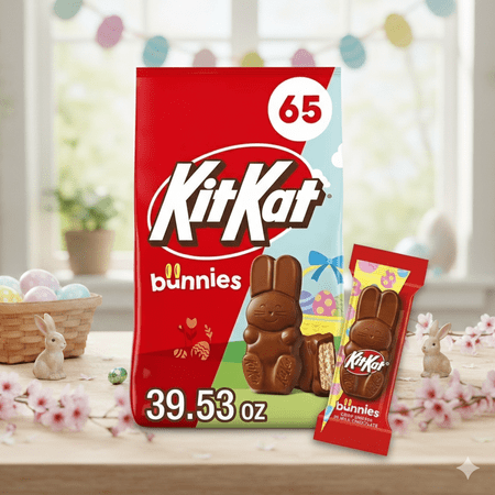 ?? KIT KAT Easter Milk Chocolate Wafer Bunnies Candy, 65 Pieces – Crispy Wafer & Smooth Chocolate ???