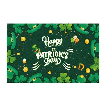 Image of Ireland Day Background Fabric Pot Of Green Lucky Irish Backdrops For Photography Holiday Party Supplies Banner 6 X3.6ft Event Dress for Women Short
