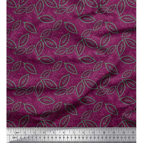 Soimoi Pink Velvet Fabric Insect & Artistic Fabric Prints by Yard 58 Inch Wide