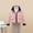 Pink#07, variant on Yteetum Women's Stand Collar Quilted Puffer Jackets Oversize Zipper Cropped Quilted Puffer Jacket Outerwear Coats Womens Winter Thickened Long Sleeves Cropped Padded Coats Fall Winter Clothes