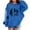 Blue, variant on Big Girls' Hoodies Sweatshirts Baseball Print Long Sleeve Winter Warm Pullover Hooded Tops Red,Sized 9-10