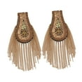 thumbnail image 5 of Segolike 2 Pieces Alloy Tassel Link Chain Epaulets Shoulder Epaulette Elegant Creative Costume Accessories DIY for Earrings Stage Show Brown, 5 of 8