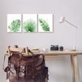 thumbnail image 2 of Stupell Industries Green Leaves Modern Green Tropical Palm Fans Graphic Art Unframed Art Print Wall Art Set of 3, 13x19, by Patricia Pinto, 2 of 5