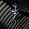 thumbnail image 5 of Halloween Skull Brooch Alloy Rhinestone Lapel Pin for Women - Fashion Jewelry Accessory for Hats Bags Dresses - Thanksgiving Christmas Gift for Teens Wife GirIfriend, 5 of 6
