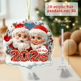 thumbnail image 4 of Leodye 2026 Christmas Ornaments Set of 1, Xmas Tree Decorations , Acrylic Ornaments with Holiday Designs, Merry Christmas Decor, Hanging Tags-3.5*3.14in, 4 of 8