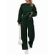 thumbnail image 1 of Traje de Dos Piezas para Mujer: Sudadera de Larga y Pantalón de Otoño. Traje Informal. Verde Oscuro S, 1 of 9