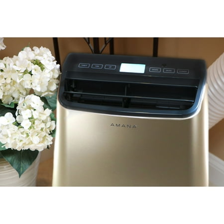Amana - 450 Sq. Ft. Portable Air Conditioner - Black/Gold