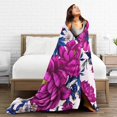 thumbnail image 7 of Yibo Tropical Flowers Blanket Flannel Soft and Comfortable Anti-static Bed Sofa Blanket, 7 of 7