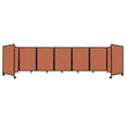 thumbnail image 1 of "Versare Room Divider 360 Portable Wall Partition | 7 Panels Wide | 19'6" x 4' Papaya Fabric Panels", 1 of 7