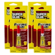 Super Glue: Original Future Glue, 0.07 OZ - Heavy Duty, Strong Glue for Plastic, Wood, Rubber, Ceramic Repair, and More, 4 Packs