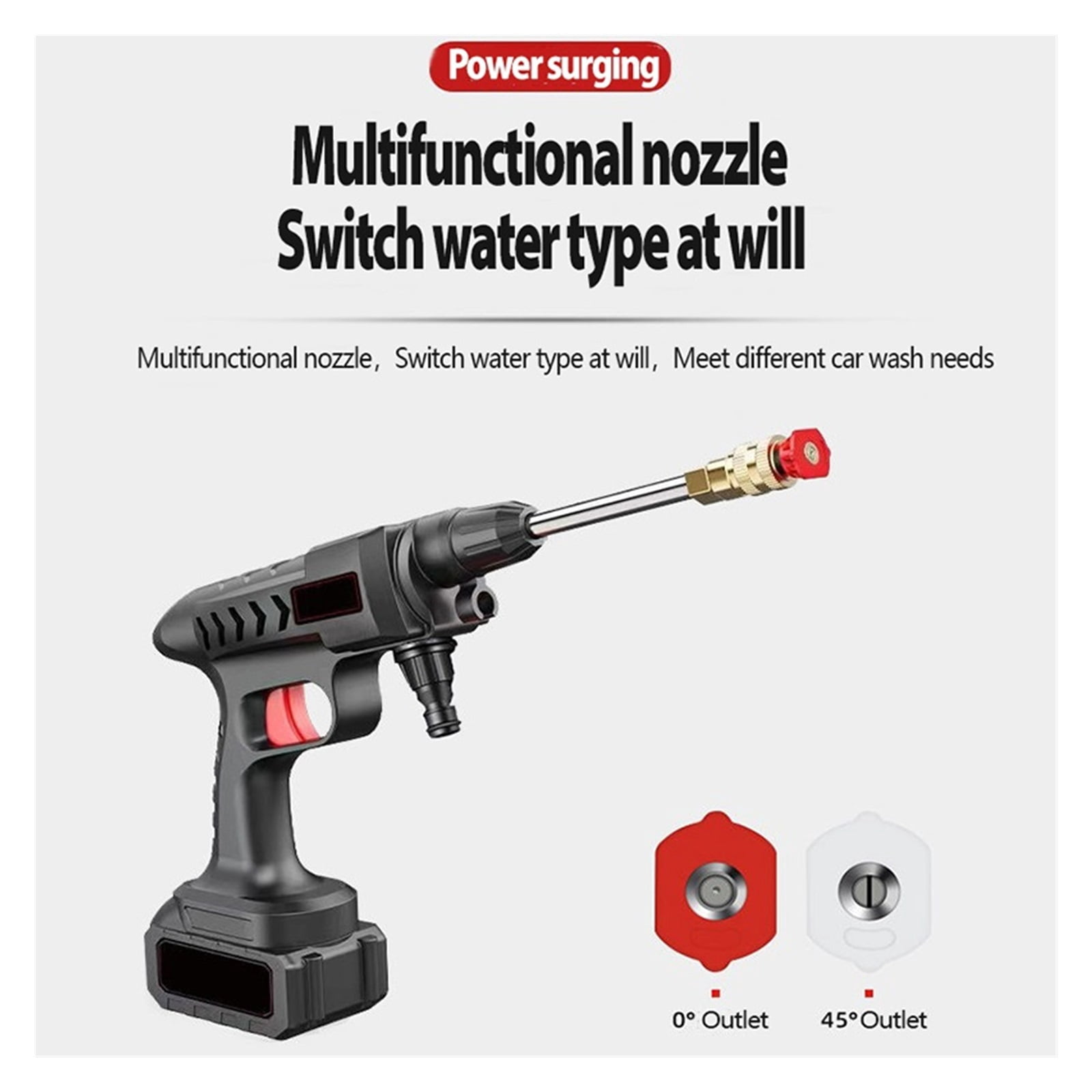 300W 20000mAh Car Wash Gun Washer 60Bar Spray Nozzle High Pressure Cleaner For Auto Home Garden Cleaning Car Washing Machine ,Ruggedly Built
