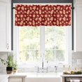 thumbnail image 5 of Christmas Gingerbread Man Valances for Windows Snowman Xmas Tree Star Red Rod Pocket Curtain Valance Window Treatment Short Curtains for Kitchen Living Room, 60"x18", 5 of 5