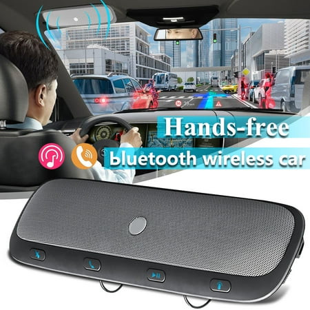 Auto Car Handsfree Car Sun Visor Wireless bluetooth Multipoint Speakerphone Kit Clip Receiver Devices + Car + USB Cable - Connecting TWO Phone At The Same (Best Bluetooth Visor Speakerphone)