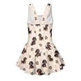 thumbnail image 4 of Xoenoiee Dachshund Paw Heart Love Print Toddler Little Girls One Piece Swimsuits Ruffles Bathing Suits Sleeveless Swimwear Crewneck Swim Dress with Ruffle Skirt, Size 6-7 Years, 4 of 7
