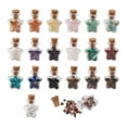 thumbnail image 2 of 1Set Cheriswelry DIY Star Wishing Bottle Making Kits with Glass Bottles and Natural & Synthetic Gemstones Chip Beads and Cork Stopper Bottle: 25x20x12mm Hole: 6mm 20pcs/set, 2 of 8