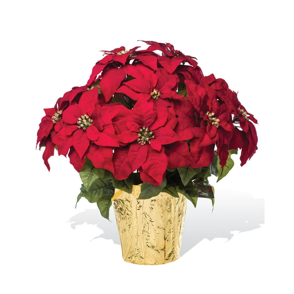 Large Premier Silk Poinsettia Red