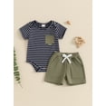 thumbnail image 2 of Bagilaanoe 2pcs Newborn Baby Boy Shorts Set Short Sleeve Romper Tops + Shorts 3M 6M 9M 12M 18M Infant Casual Summer Clothes, 2 of 7