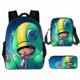 thumbnail image 2 of Mochila de anime de 3 piezas, mochila escolar ligera e impermeable para estudiantes, mochila de viaje, 2 of 5