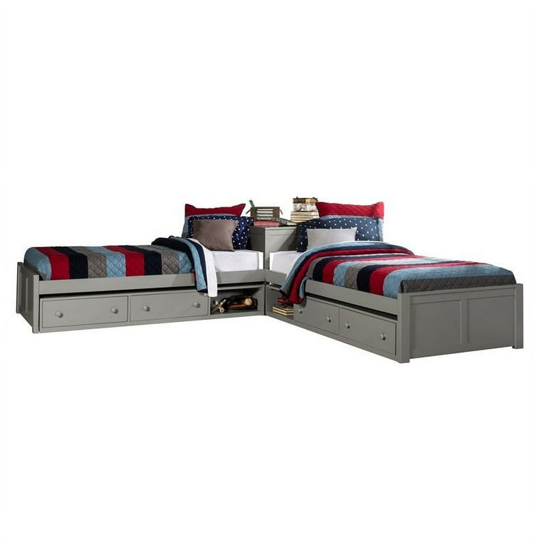 Hillsdale furniture pulse l shaped bed shop with double storage