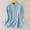 Light Blue, variant on WRFWUL Womens Cotton Linen Button Down Shirts Long Sleeve Collared Blouses High Low Hem Casual Vacation Tops