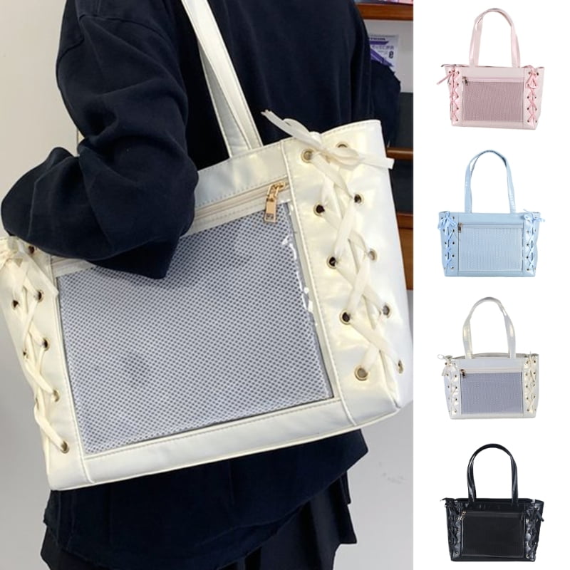 Versatile Itabag Shoulder Bag with Print for Fans of Japanese Culture
