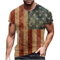 thumbnail image 1 of RKSTN Mens Shirts Manches Courtes Mode Manches Courtes Col Rond Imprimé T-Shirt Tops Blouse Hawaïenne Shirts for Men, 1 of 5