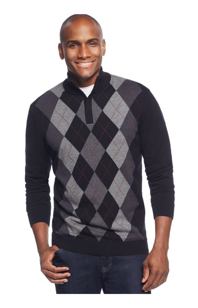 Tasso Elba Men's Pattern Quarter-Zip Sweater 