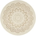 thumbnail image 2 of SAFAVIEH Blossom Brody Geometric Wool Area Rug, Ivory/Beige, 4' x 4' Round, 2 of 6
