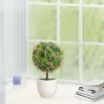 thumbnail image 6 of Artificial Potted Plant Realistic Plastic Flower Bouquet with Decorative Vase for Living Room Table Decor Centerpiece,Low Maintenance Faux Greenery Arrangement for Home Office Desk and Shelves, 6 of 6