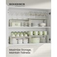thumbnail image 2 of Cabinet Organizer Shelf, Set of 2 Kitchen Counter Shelves, Kitchen Storage, Spice Rack, Stackable, Expandable, Metal and Engineered Wood, Ink Black and Heather Greige UKCS020X02, 2 of 13