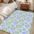thumbnail image 4 of 4'x6' Area Rugs, Blue Teal Indoor Outdoor Area Rug for Living Room Bedroom, Modern Tie Dyeing Contemporary Abstract Art Washable Bathroom Rugs Kitchen Floor Carpet Mats Home Decor Aesthetic, 4 of 8
