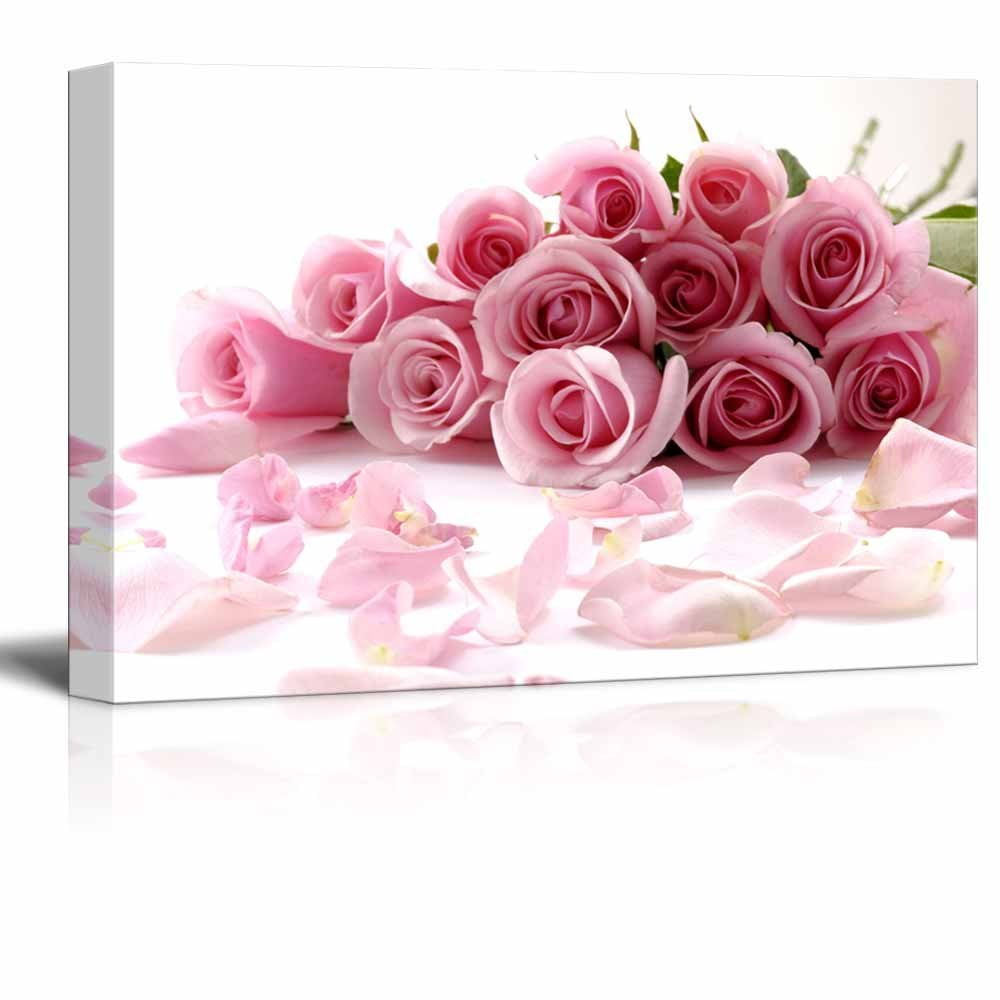 PINK ROSES FLOWER FLORAL CANVAS PICTURE PRINT WALL ART A918 