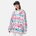 thumbnail image 5 of Gaeub Pink Striped Flamingo Men's and Women's UPF 50+ Long-Sleeved Sun Protection Clothing, Fishing Shirt Long Sleeve Zip - 3X-Large, 5 of 9