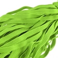 thumbnail image 4 of Flat Elastic Band for Sewing 1/4" x 33 Yards Fluorescent Yellow Braided Stretch Strap Cord Rope for Wigs Crafts, 4 of 5