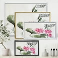 thumbnail image 4 of Ancient Pink Lotuses In The Pond I 20 in x 12 in Framed Painting Canvas Art Print, by Designart, 4 of 5