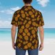 thumbnail image 4 of Balery Colorful Pineapple Camisas hawaianas de manga corta para hombre, camisas playeras de corte holgado, camisas de vacaciones con botones,Small, 4 of 7