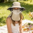 thumbnail image 4 of Outdoor Coolings Sun Hat With Solar Fan Breathable Mesh Neck Face Cover For Hiking Fishing Gardening, 4 of 6