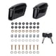 thumbnail image 2 of Alforjas 22L Bolsas De Sillín Duras Para Motocicleta Con Cerradura Plástico ABS Resistente Portador De Almacenamiento Lateral Universal Para Maletero De Motocicleta Negro, 2 of 7