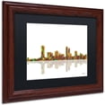 thumbnail image 2 of Trademark Fine Art "Milwaukee Wisconsin Skyline" Canvas Art by Marlene Watson Black Matte, Wood Frame, 2 of 2