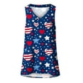 thumbnail image 4 of Cavosen V Neck Tops for Women Sleeveless Trendy Patriotic Tee Red White and Blue Graphic Shirt Summer Basic Tops, 4 of 4
