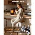 thumbnail image 2 of NFTIGB 1500W PTC Space Heater Portable Desktop Electric Heaters for Home, Ceramic Fast Heating, New, 2 of 7