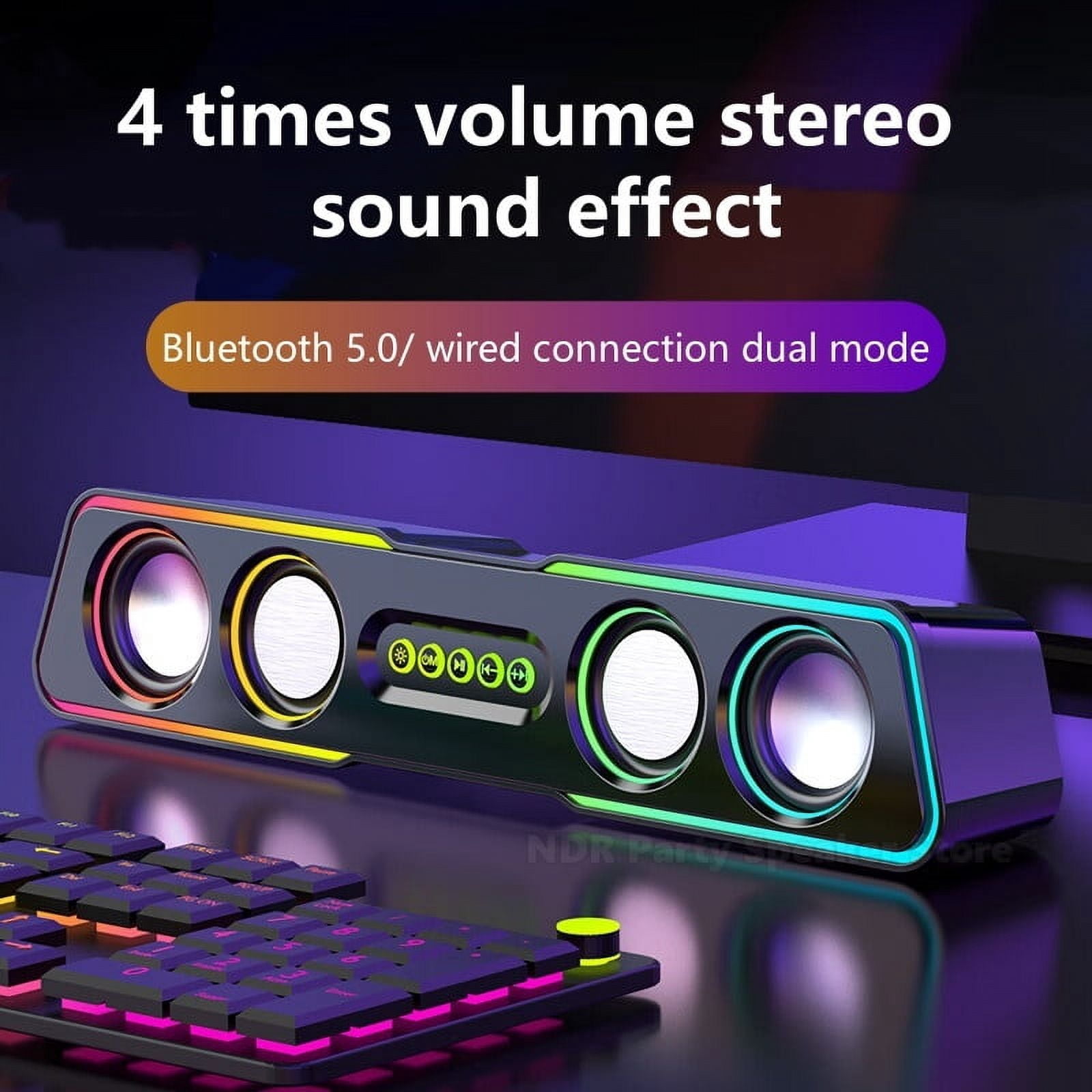 Wired Bluetooth Speakers, Black