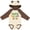 Natural & Brown w Ears, variant on Inktastic Twins Happen Baby Boys or Girls Long Sleeve Baby Bodysuit
