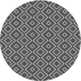 thumbnail image 1 of Ahgly Company Machine Washable Indoor Round Transitional Black Area Rugs, 4' Round, 1 of 7