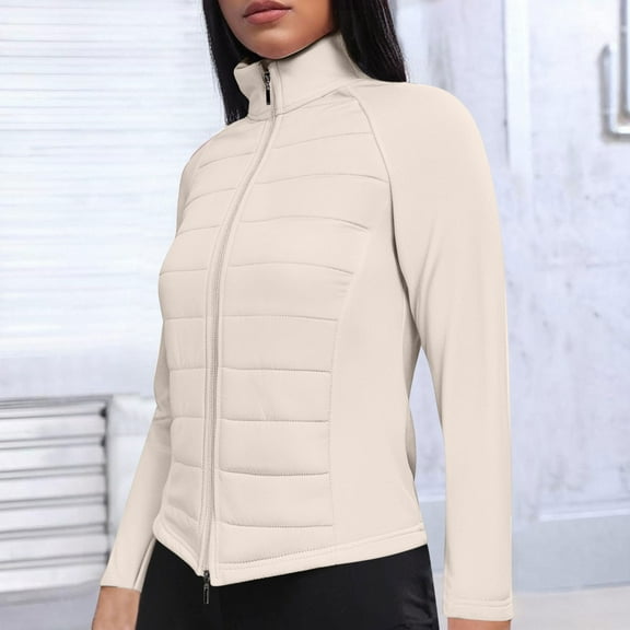 Ounisa Womens Lightweight Full Zip Running Track Jacket Workout Slim Fit Yoga Sportwear with Thumb Holes