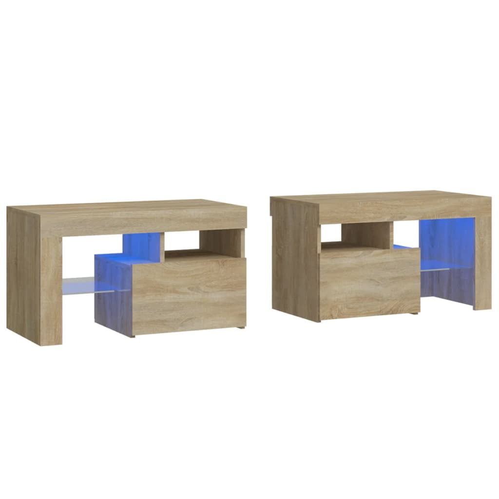 2x bedside table