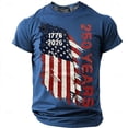 thumbnail image 3 of Tisuna Patriotic T Shirts For Boys Kids Size 12-13 Years USA Flag Print Short Sleeve Crew Neck Tops Comfortable Teen Boys 4th Of July Celebrate 250 Years Anniversary Shirts Blue, 3 of 4