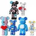 thumbnail image 6 of DIY Kids Toys Cartoon Mini Love Violent Bear Bearbrick Model with Light Building Block Micro Bricks Christmas Birthday Gift, 6 of 8