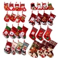 thumbnail image 5 of 4 medias navideñas, calcetines, Papá Noel, muñeco de nieve, adornos colgantes para el árbol de Navidad, decoración navideña para el hogar, Año Nuevo, Navidad, bolsas de regalo de dulces, 5 of 5