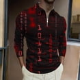 thumbnail image 2 of ZCFZJW Mens Knit Polo Shirt Quarter Zip Slim Fit Pullover Long Sleeve Sweater Trendy Big and Tall Graphic Polo Sweatshirts Lightweight Soft Cotton T-Shirts Red L, 2 of 5
